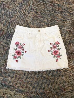 PacSun White Denim Miniskirt